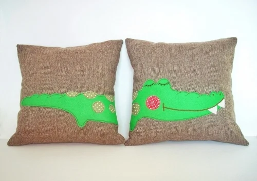 Crocodile cushion set by Guadalupe Creations, ?40