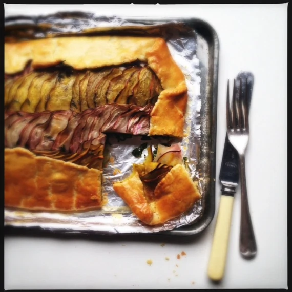 Rustic Striped Beet Galette