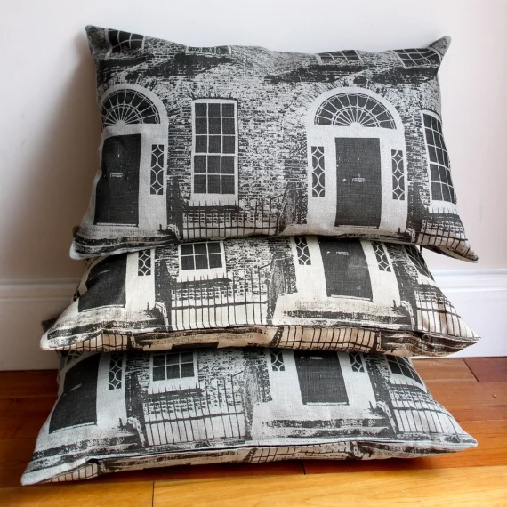 1. Hand printed Merrion Square cushions, ?45 each, Ursula Celano