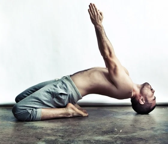 Man practicing yoga