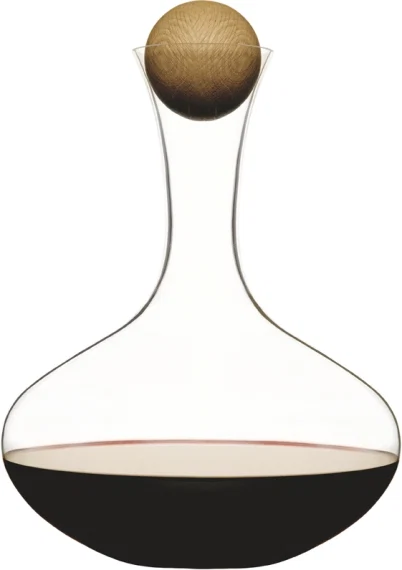 Oval oak wine carafe