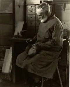 Shaker maker: Brother Ricardo Belden in a workshop in Massachusetts, circa 1935. Source: Library of the Congress Prints and Photographs Division