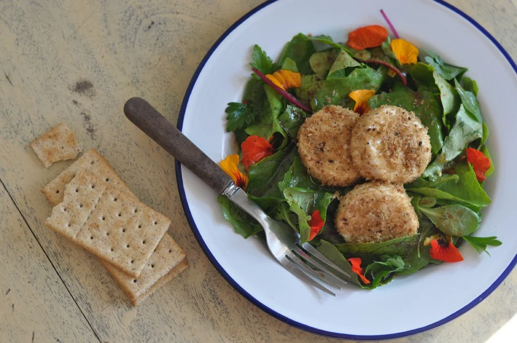 Lilly Higgins' baked goat's cheese salad with pomegranate molasses dressing