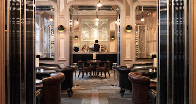 The Connaught Hotel's luxe bar, London. 