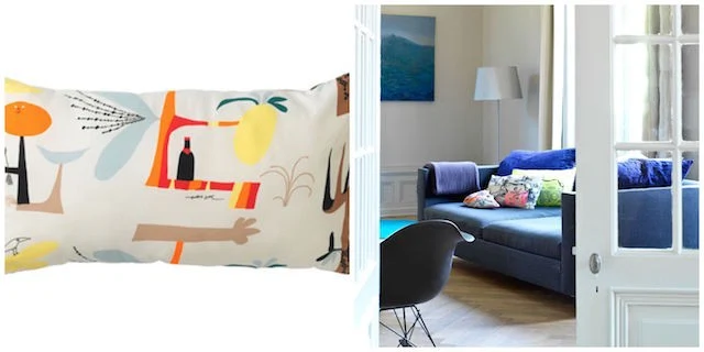 Colour pop cushion from Ikea - Living room updates on Image.ie