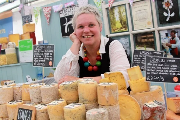 Silke Cropp of Corleggy Cheese displays her fantastic product at the Taste of Cavan food fair. Photo: Lorraine Teevan