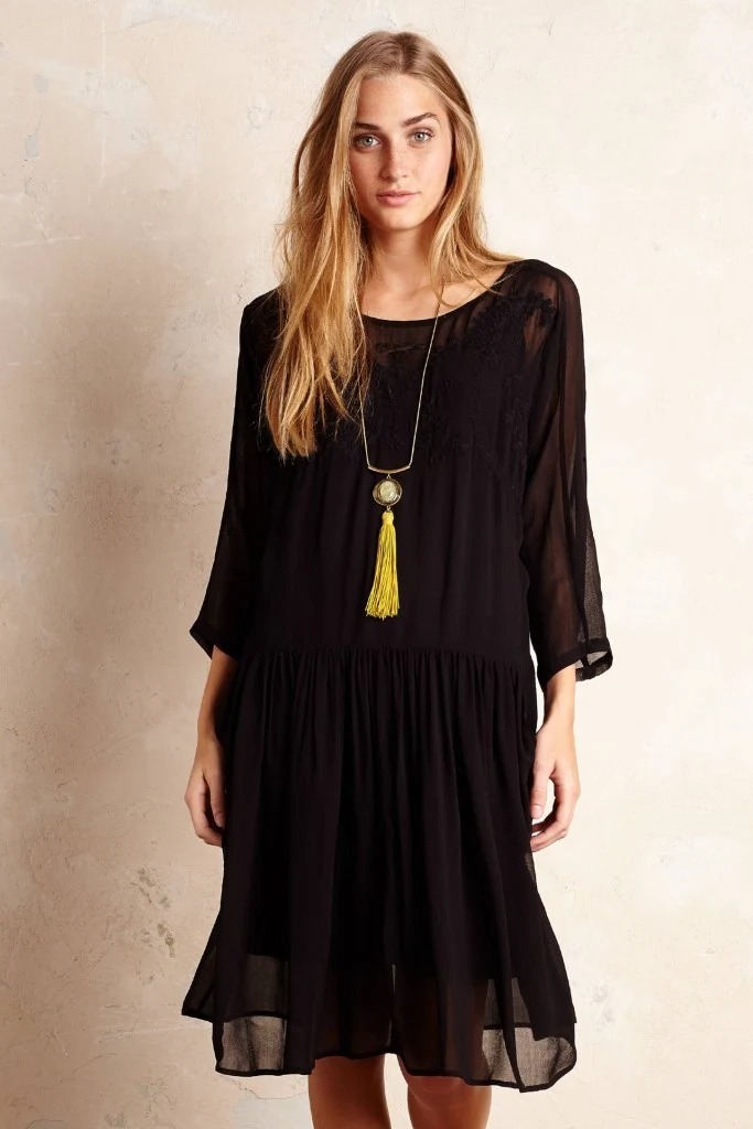 Anthropologie black dress 