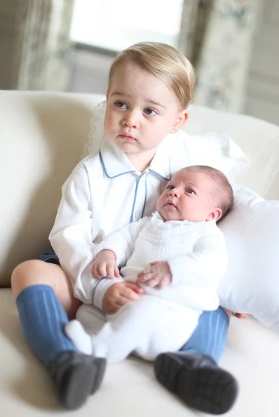 Prince George with his sister, Princess Charlotte.