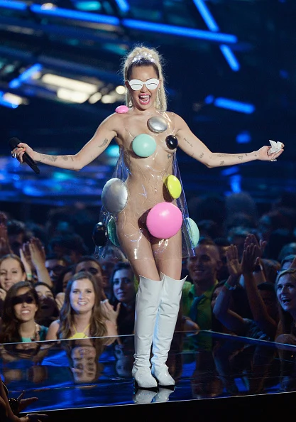 Miley Cyrus onstage during the 2015 MTV Video Music Awards at Microsoft Theater on August 30, 2015 in Los Angeles, California.