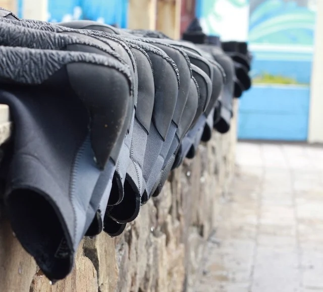 Surf booties drying at the seafront in Strandhill - image.ie/interiors