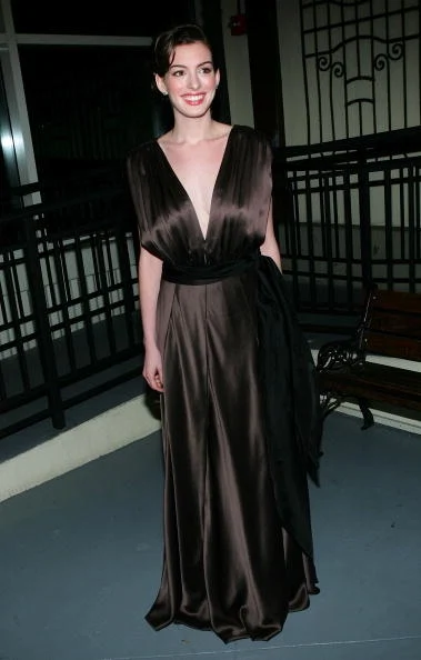 NEW YORK - MARCH 7:  Actress Anne Hathaway attends the 2005 "Mr. Abbott" Awards at the Lighthouse at Chelsea Piers on March 7, 2005 in New York City. The "Mr. Abbott Awards" honors directors and choreographers whose distinguished body of work has made a lasting and outstanding contribution to American theater. (Photo by Evan Agostini/Getty Images)