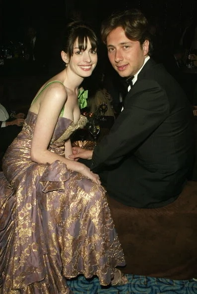 NEW YORK - JUNE 05:  Actress Anne Hathaway and her boyfriend Raffaello Follieri attend the after party for the 59th Annual Tony Awards at the Marriott Marquis June 5, 2005 in New York City.  (Photo by Peter Kramer/Getty Images)