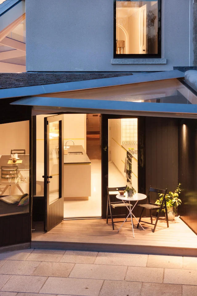 The new outdoor decking.