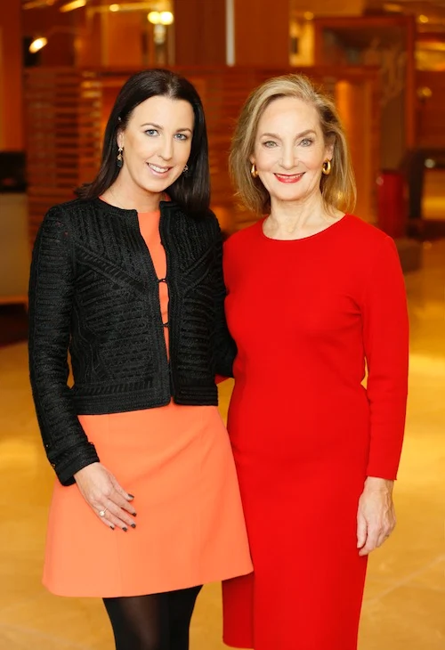 no repro fee if IMAGE Businesswoman of the Year Awards mentioned in caption Pictured: Managing Director of Image Publications, Clodagh Edwards with Mary Finan, the former Chair of the RTE Authority and one of the founding partners of Wilson Hartnell Public Relations, this year's recipient of the Lifetime Achievement Award at the 2015 IMAGE Businesswoman of the Year Awards. The ceremony will take place on Monday, November 2, 2015 at the DoubleTree by Hilton Hotel (Burlington Road, Dublin 4). -photo Kieran Harnett