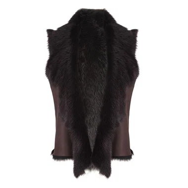 Gushlow & Cole Rough Cut Gilet Wine €855