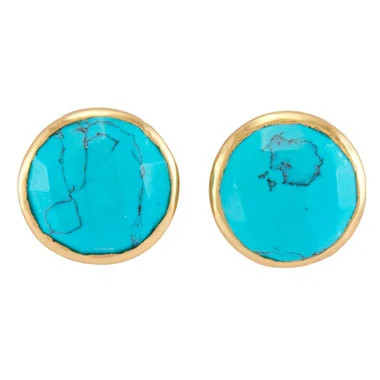 Melinda Maria Hunter Studs Gold Turquoise (Zoe) €90