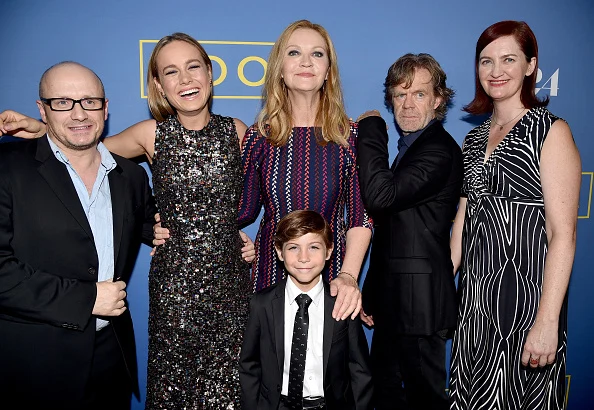 The cast of 'Room; with director Lenny Abrahamson and author Emma Donoghue.