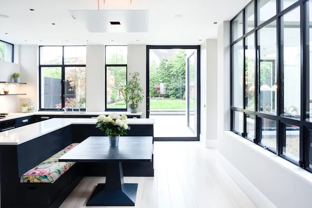 From our March-April issue; Porter & Jones designed this striking kitchen, painted in Farrow & Ball's Railings in Dublin 6. Photography by ?
