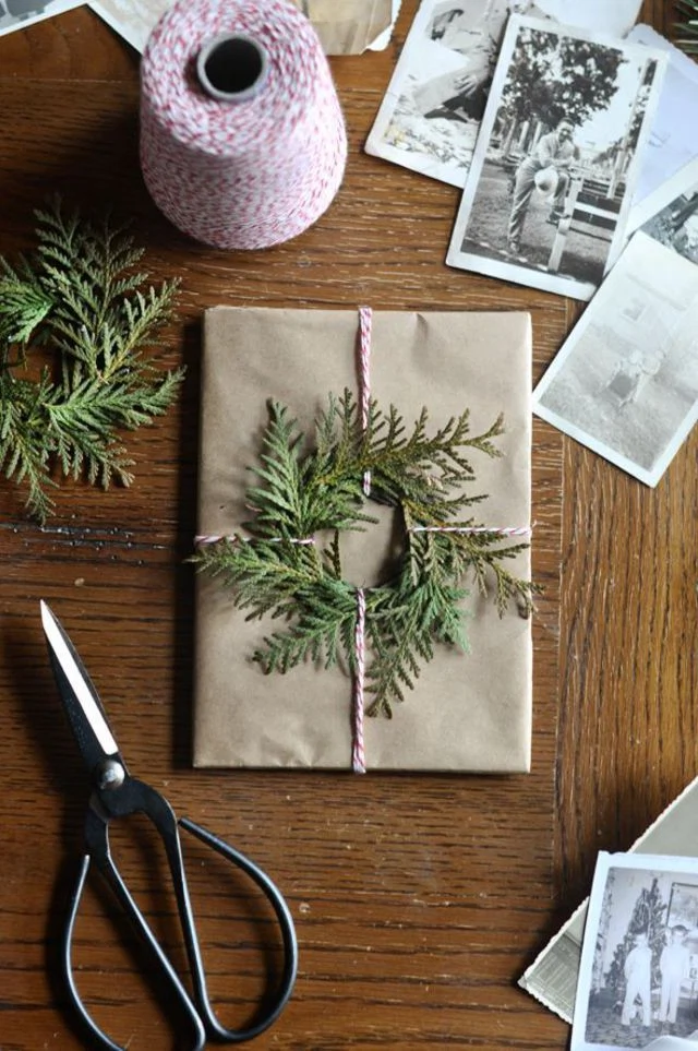 Interiors Pinspiration: Festive Wrapping with Foliage