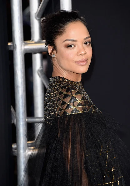 Tessa Thompson attends Warner Bros. Pictures' "Creed" Premiere at Regency Village Theatre on November 19, 2015 in Westwood, California.