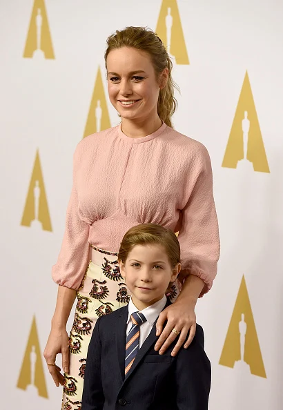 BEVERLY HILLS, CA - FEBRUARY 08: Actors Brie Larson (L) and Jacob Tremblay attend the 88th Annual Academy Awards nominee luncheon on February 8, 2016 in Beverly Hills, California. (Photo by Kevin Winter/Getty Images)