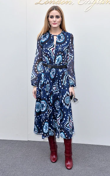 LONDON, ENGLAND - FEBRUARY 22: Olivia Palermo attends the Burberry show during London Fashion Week Autumn/Winter 2016/17 at Kensington Gardens on February 22, 2016 in London, England. (Photo by Anthony Harvey/Getty Images)
