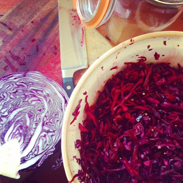 Lilly Higgins' Beetroot and Coriander Sauerkraut Recipe