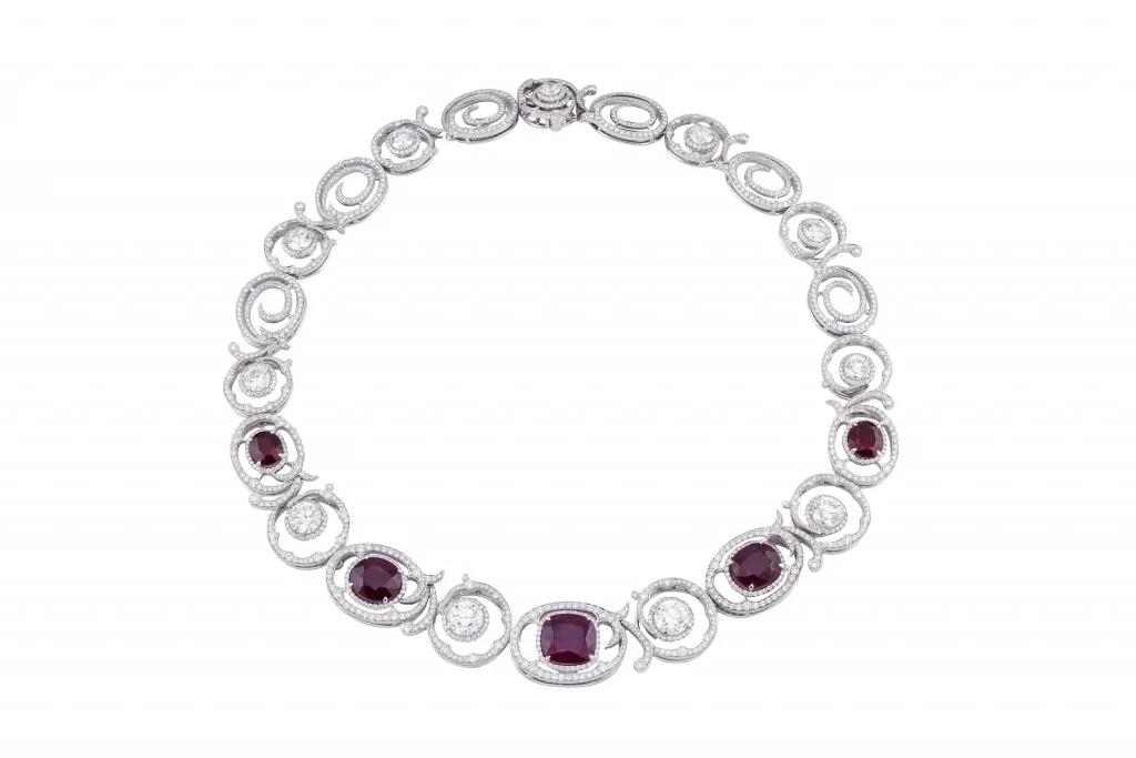 Vintage Lace Ruby collar