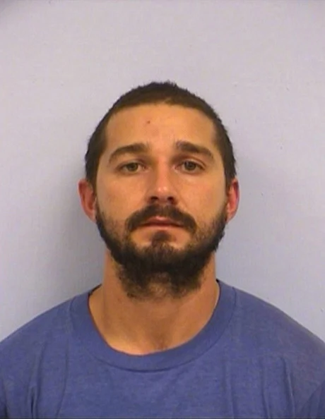 AUSTIN, TX - OCTOBER 9:  In this handout provided by the Austin Police Department, Shia Saide LaBeouf poses for a mugshot photo after he was was arrested for Public Intoxication at the intersection of 6th Street and San Jacinto Boulevard on October 9, 2015 in Austin, Texas.  (Photo by Austin Police Department via Getty Images)