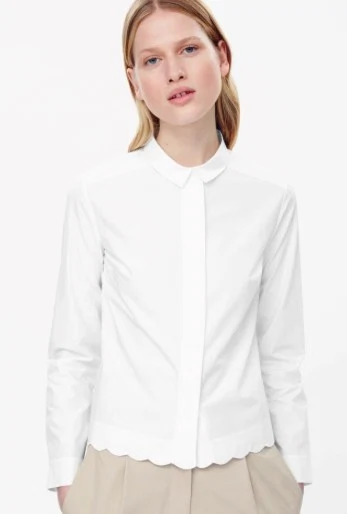 Cos shirt with scalloped hem, €55
