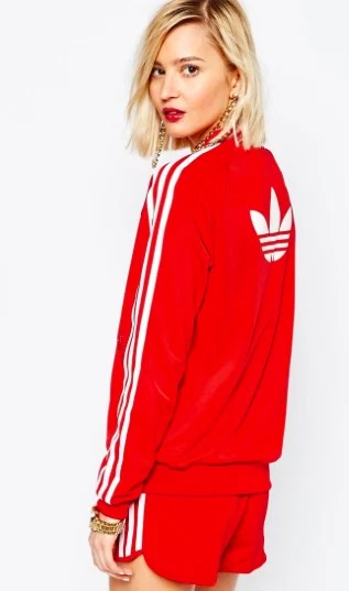 adidas Originals Adicolour 3 Stripe Zip Front Supergirl Bomber Track Top €77.46 Asos