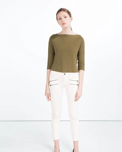 Zara biker trousers with zips 39.95