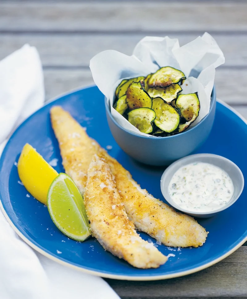 What to eat this weekend: Fish n’ courgette chips with homemade tartar sauce
