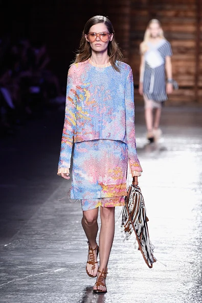 A model walks the runway during the Emilio Pucci fashion show as part of Milan Fashion Week Spring/Summer 2016 on September 24, 2015 in Milan, Italy.