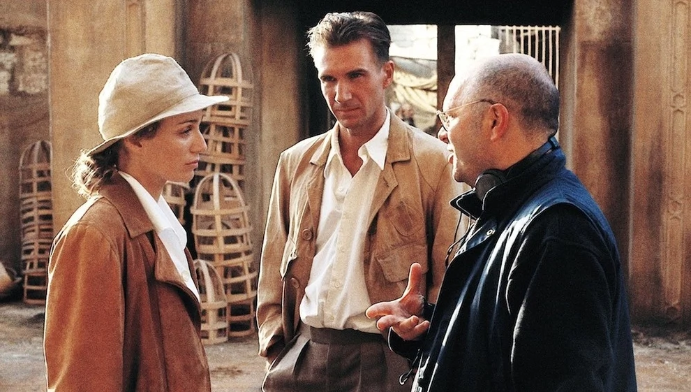 Kristin Scott-Thomas with Ralph Finnes and director Anthony Mingella 