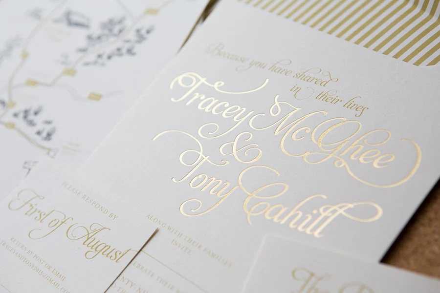Elegant wedding invitation