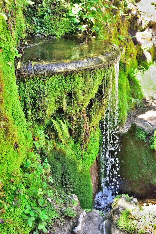 A waterfall feature at Powerscourt Gardens