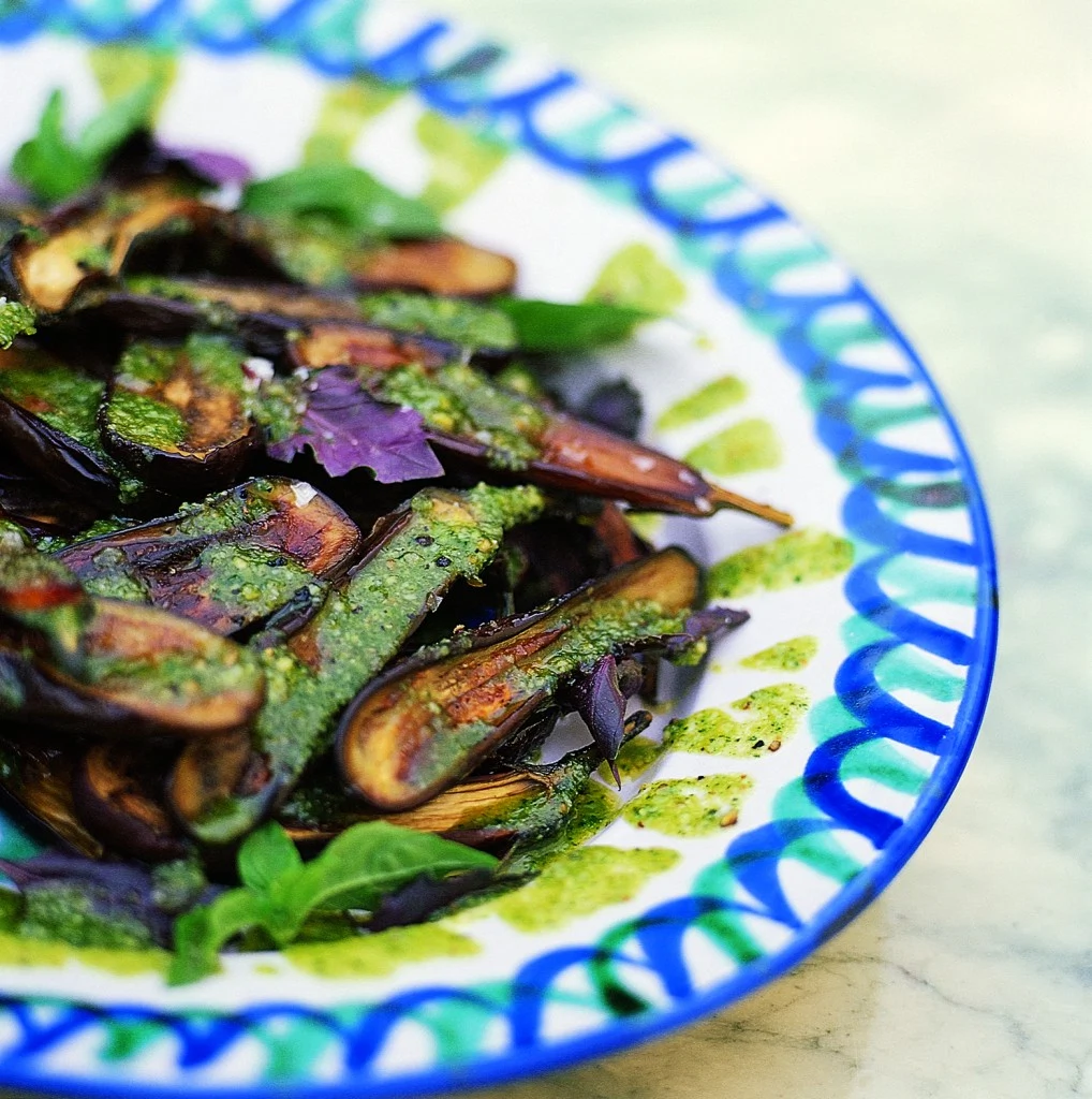 What to Make: Baked Aubergines with Pesto Sauce