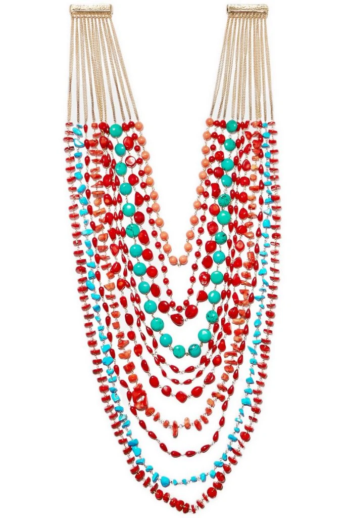 Prato Fiorito gold-tone beaded necklace by Rosantica, €595 at net-a-porter.com
