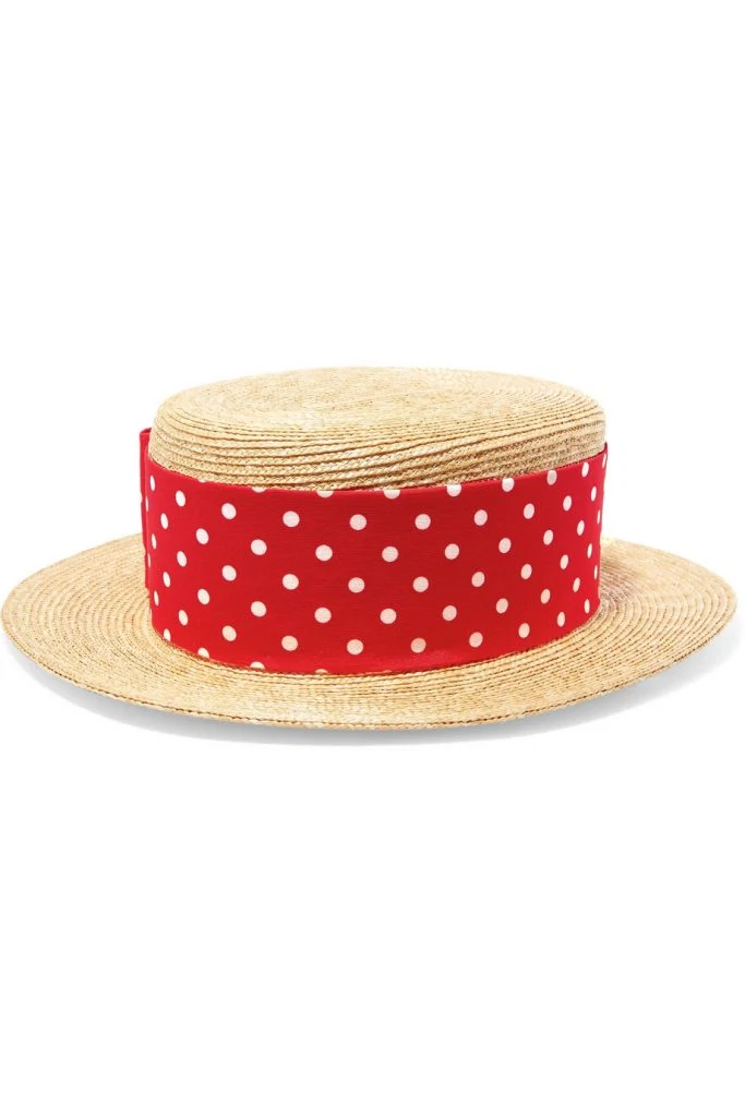 Grosgrain-trimmed straw boater by Miu Miu, €280 at net-a-porter.com