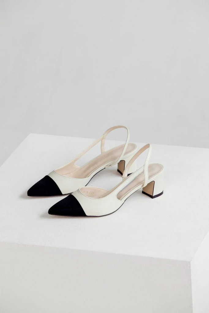 Two-tone slingbacks, €66.13 at theloeil.com