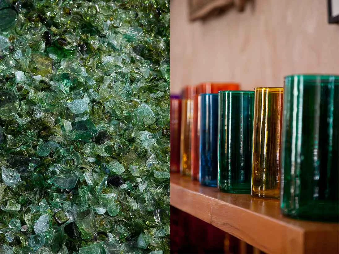 beldi recycled glassware