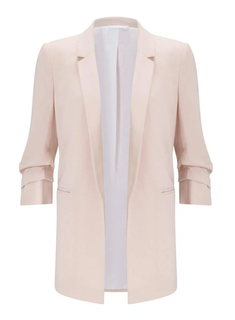 Blush ruched sleeve blazer, €44.46 at missselfridge.com