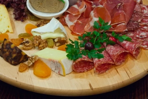 Meat and cheese platter at Olesya's Wine Bar