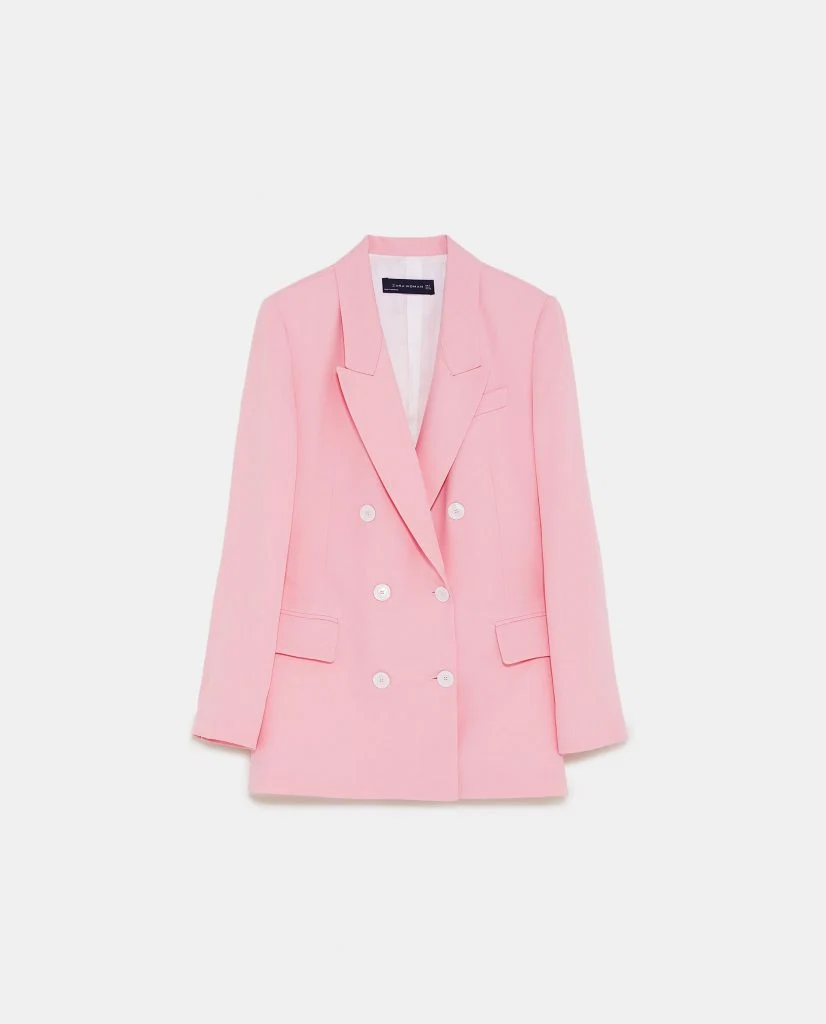 Double-breasted blazer, €69.95 at zara.com