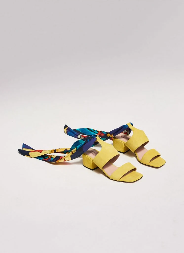 Suede sandals with scarf detail, €115 at uterque.com