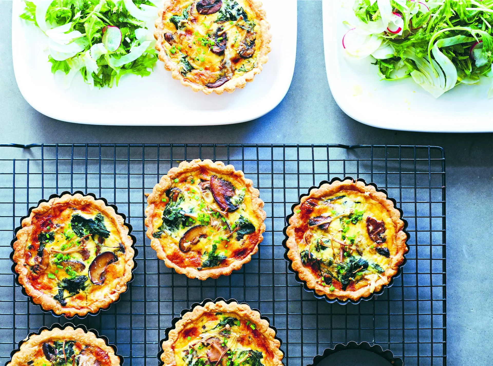 Sunday Brunch: Japanese-inspired spinach and mushroom quiche