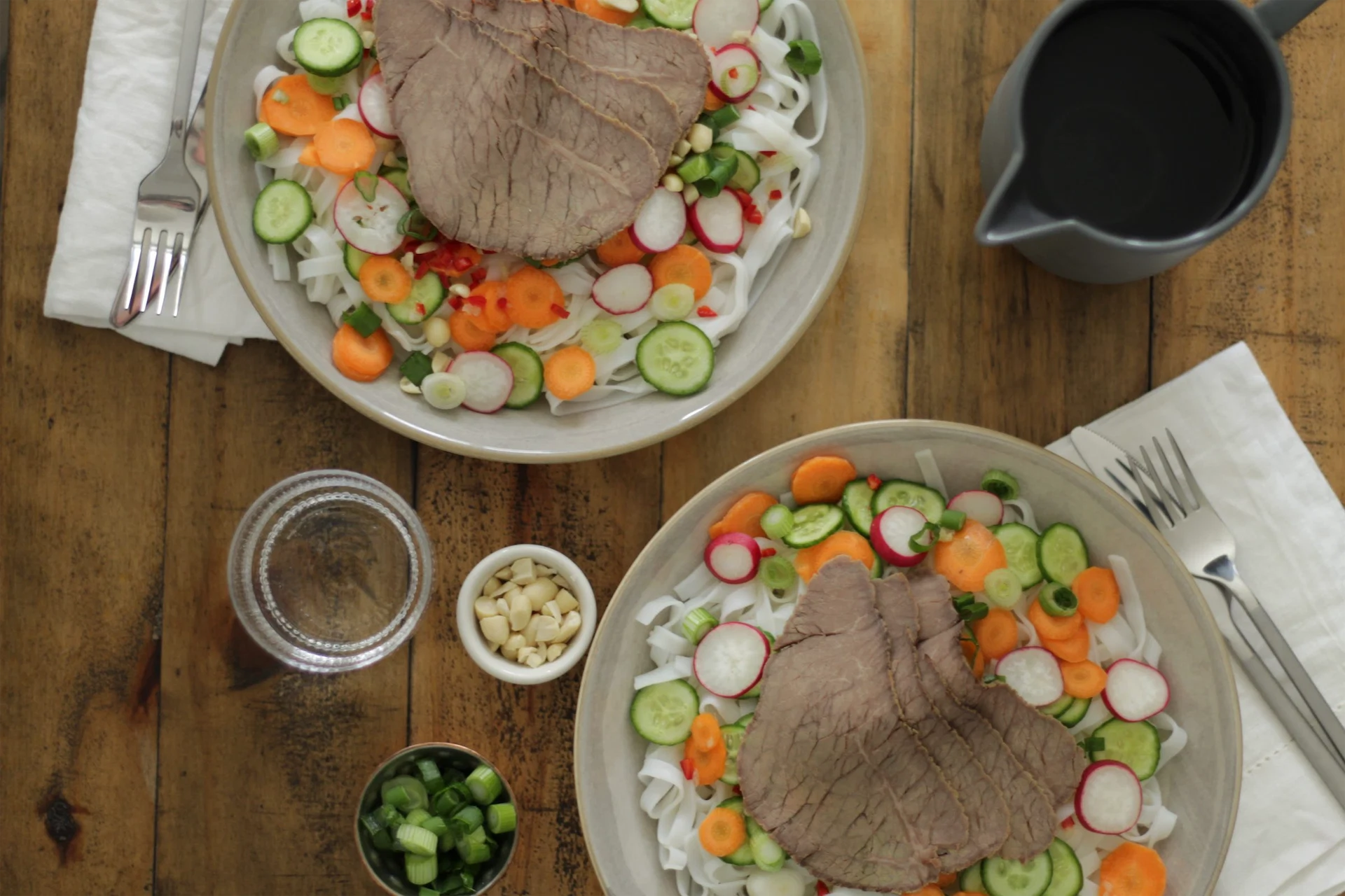 How to make: gluten-free Asian beef noodle salad
