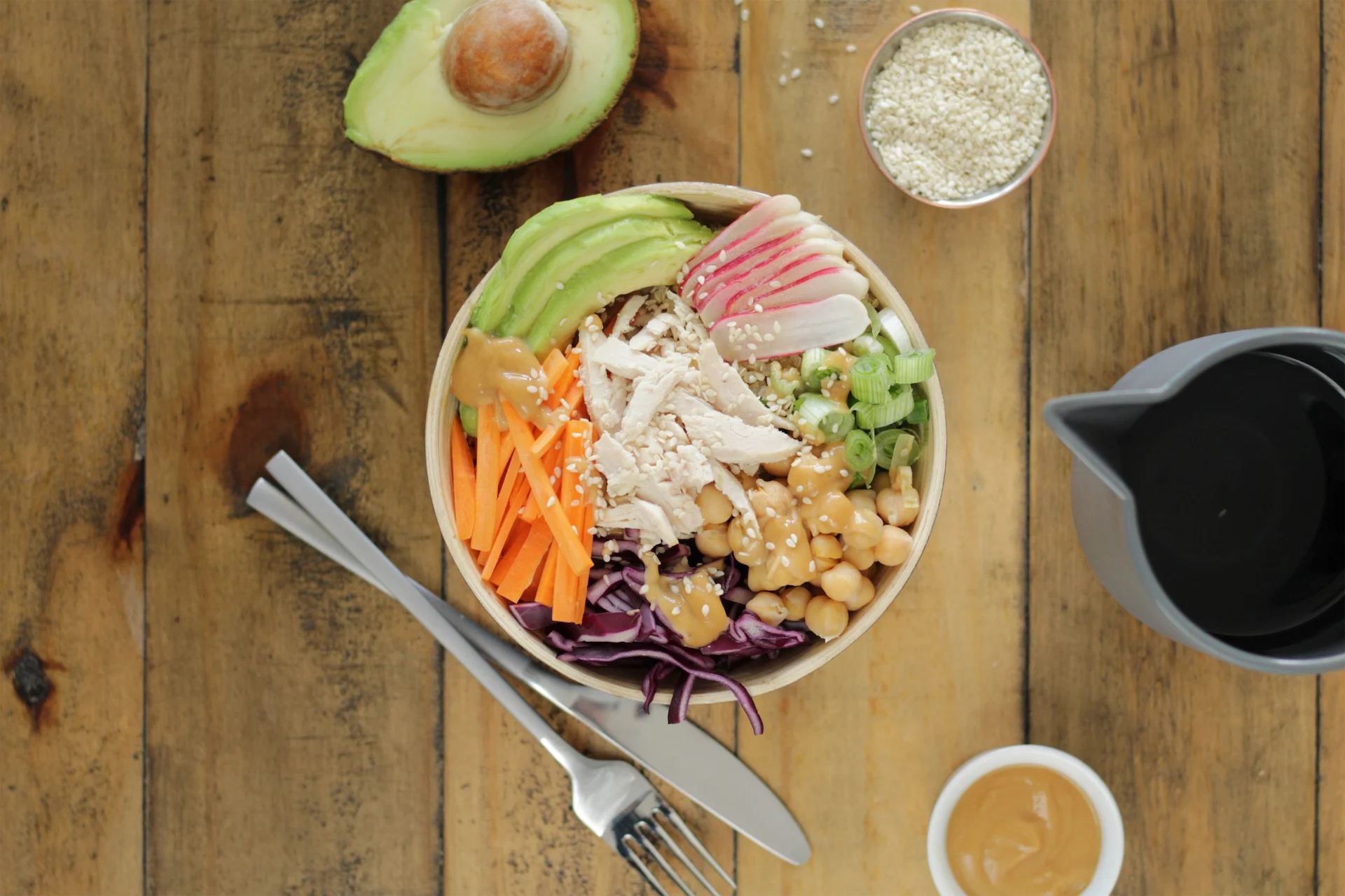How to make: gluten free turkey buddha bowl with peanut dressing