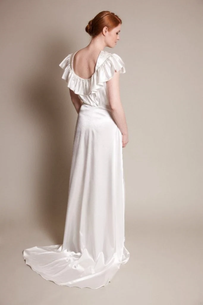 Vintage wedding dress circa 1970's, available at bellableu.ie